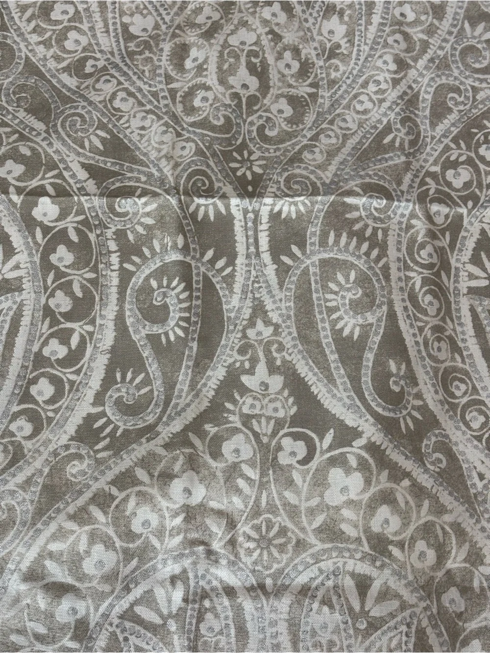 2 Tahari Home Paisley Floral Window Curtain Panels Cream Beige Gray Silver